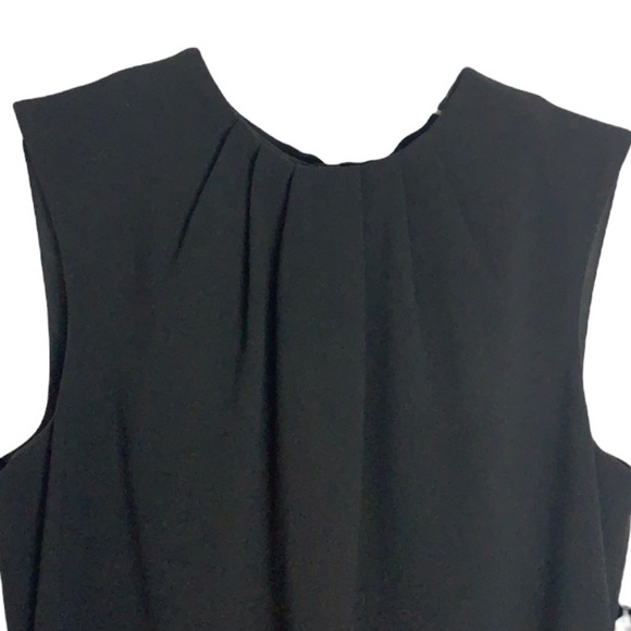- NWT Adrianna Papell Black Removable Beaded Collar Sleeveless Mini Shift Dress - Picture 4 of 8